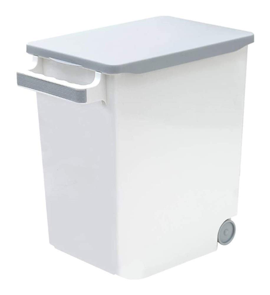 FENGNV Airtight Plastic Storage Container for Cereal, Flour, Pet Food - 10kg & 15kg Large Kitchen Food Storage Jar with Lid (Blue) - Perfect for Pantry Organization, Baking Ingredients & Pet Food Storage