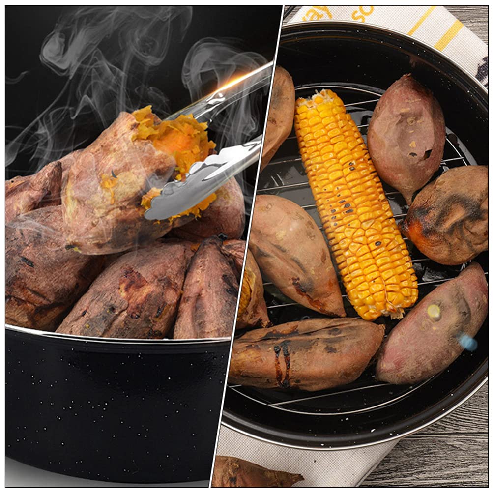 Cabilock Cast Iron Roasting Pan Set for Sweet Potatoes, Chestnuts, Corn - Versatile Baking & Roasting Container for Kitchen Use - Perfect for Camping, BBQs, and Holiday Cooking