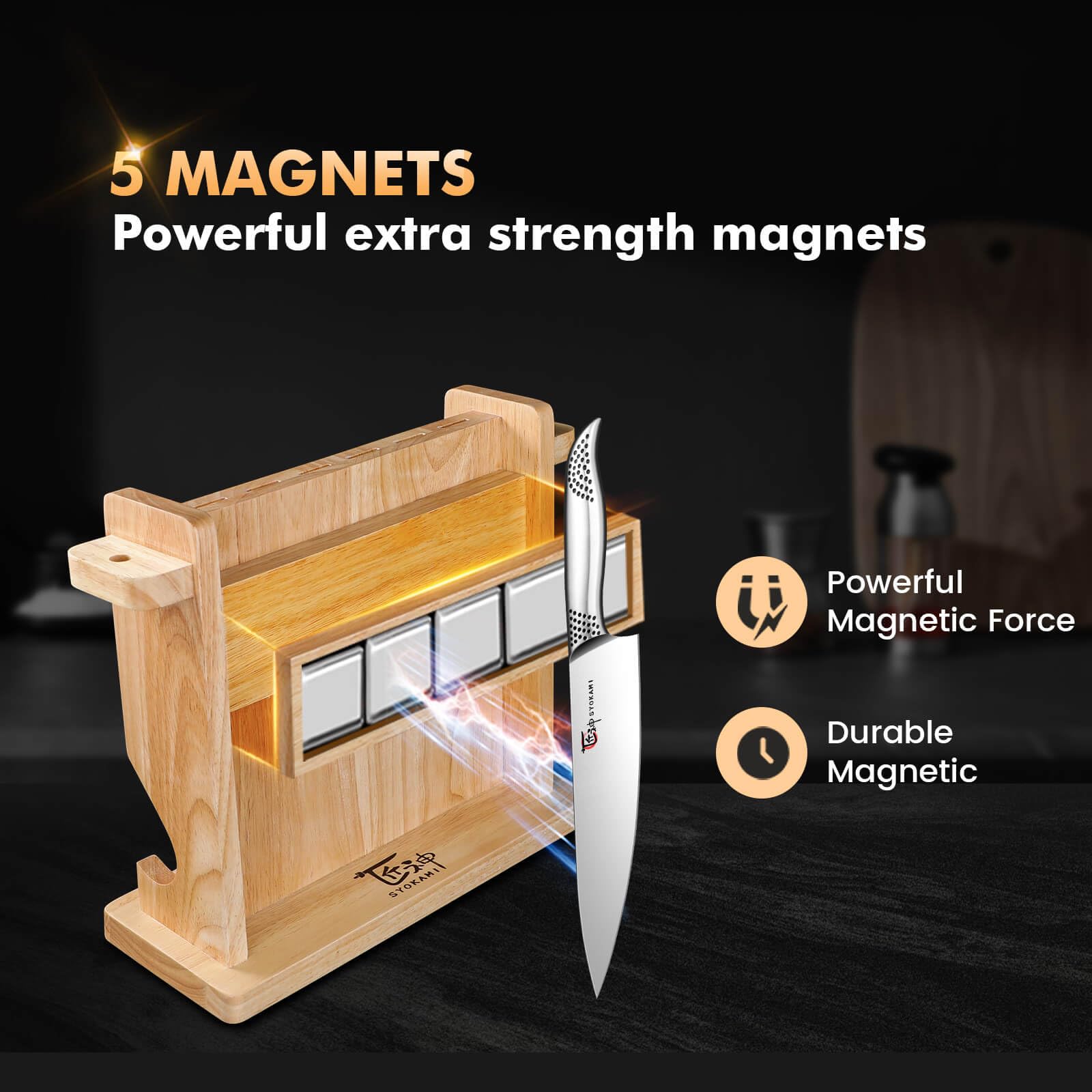 Premium Japanese Style Kitchen Knife Set - 14 PCS High Carbon Stainless Steel Sharp Knives with Magnetic Block Holder, Ergonomic Handle & Sharpener - Perfect for Home Chefs, Cooking Enthusiasts & Professional Kitchens