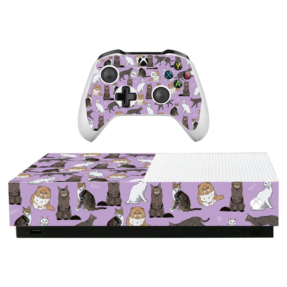 MightySkins Vinyl Decal Wrap Cover for Microsoft Xbox One S All-Digital Edition - Cat Chaos Design | Protective & Durable Skin | Easy to Apply & Remove | Made in USA | Perfect for Gaming Setups & Personalization