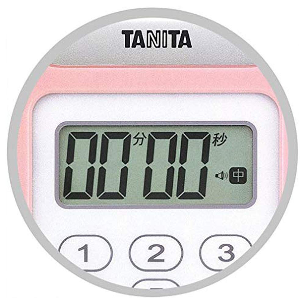 Tanita TD-378-PK Pink 100-Minute Washing Timer - Perfect for Laundry, Cooking, Workouts & Study Sessions