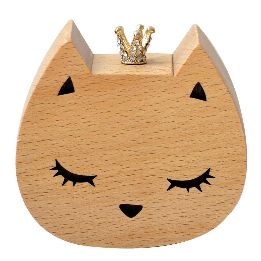 Handcrafted Saturey Musical Jewelry Box - Elegant Cat Design, Perfect Birthday & Graduation Gift, Home & Office Desktop Decoration - Plays Beautiful Melodies for Relaxation & Special Occasions