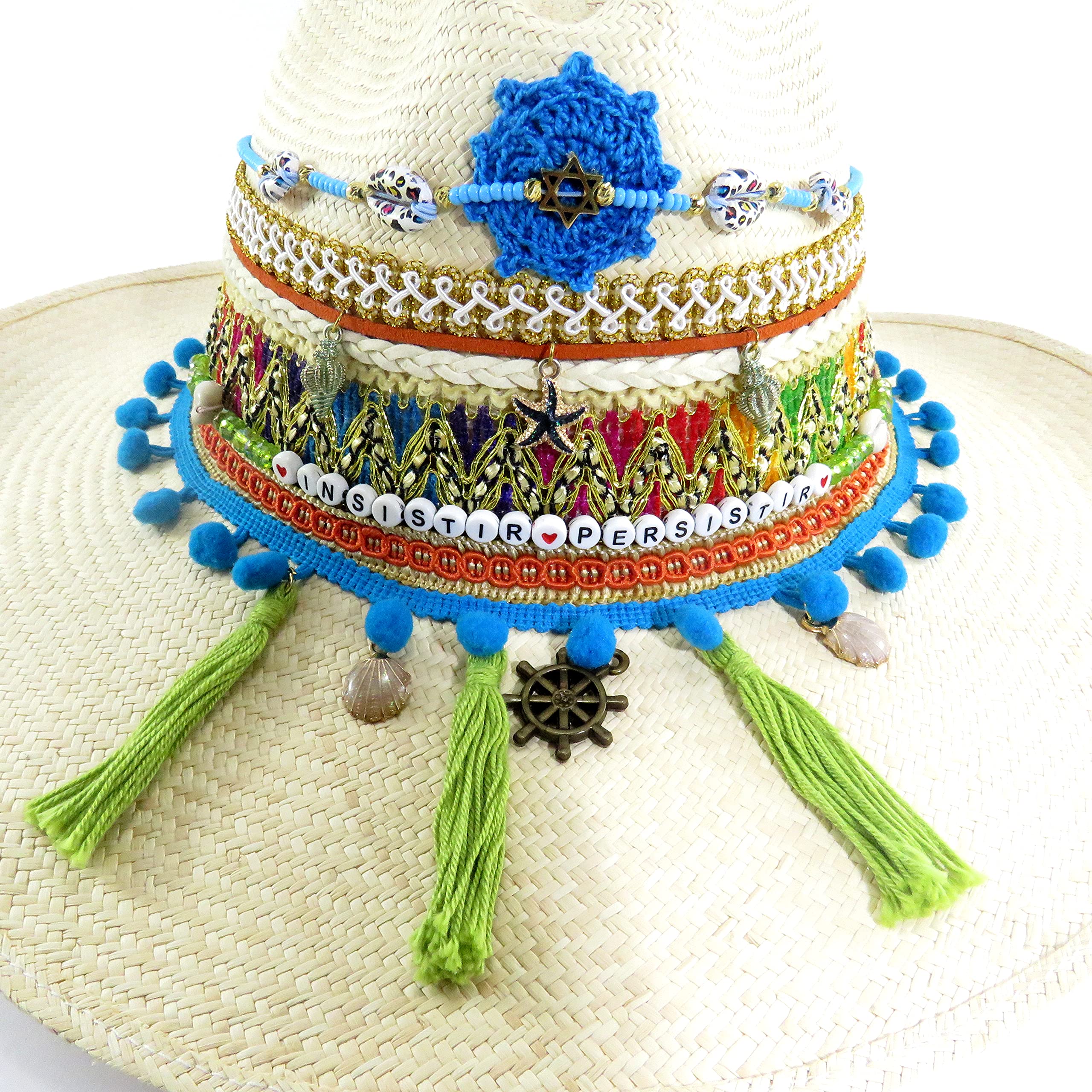 Stylish Beige Woven Straw Hat - Breathable Colombian Beach Hat for Women & Men | Perfect for Sun Protection, Vacations, and Summer Outfits