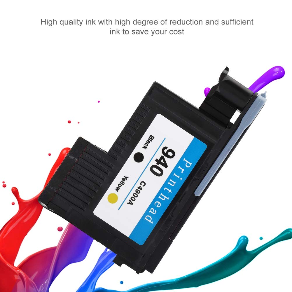 HP 940 C4900A C4901A Printheads for 8000 & 8500 Series Printers - High-Quality Black & Yellow Ink Cartridges for Smooth Printing & No Paper Jams - Ideal for Office Documents, Business Reports & High-Volume Printing