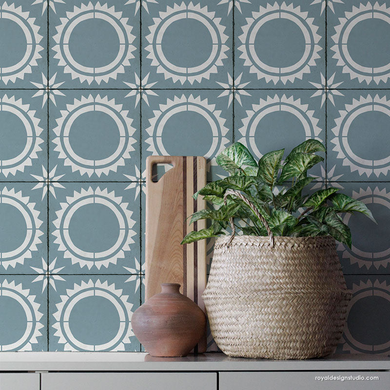 Orion Star Tile Stencil - Reusable DIY Wall & Floor Stenciling Kit for Home Decor, Crafts, and Mosaic Projects | Perfect for Bathroom, Kitchen Backsplash, and Outdoor Patio Designs