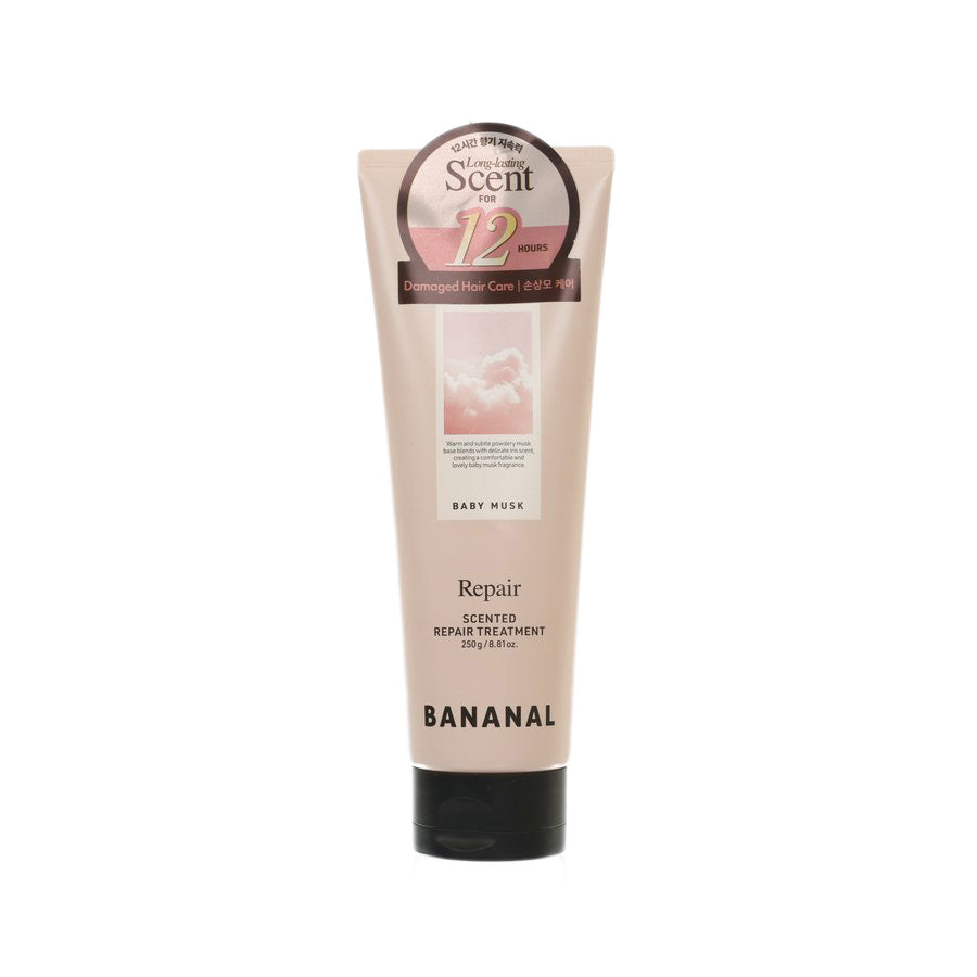 BANANAL Scented Hair Repair Treatment with Baby Musk - 250g Deep Conditioning Mask for Damaged Hair - Perfect for Dry, Frizzy & Color-Treated Hair at Home Salon Care