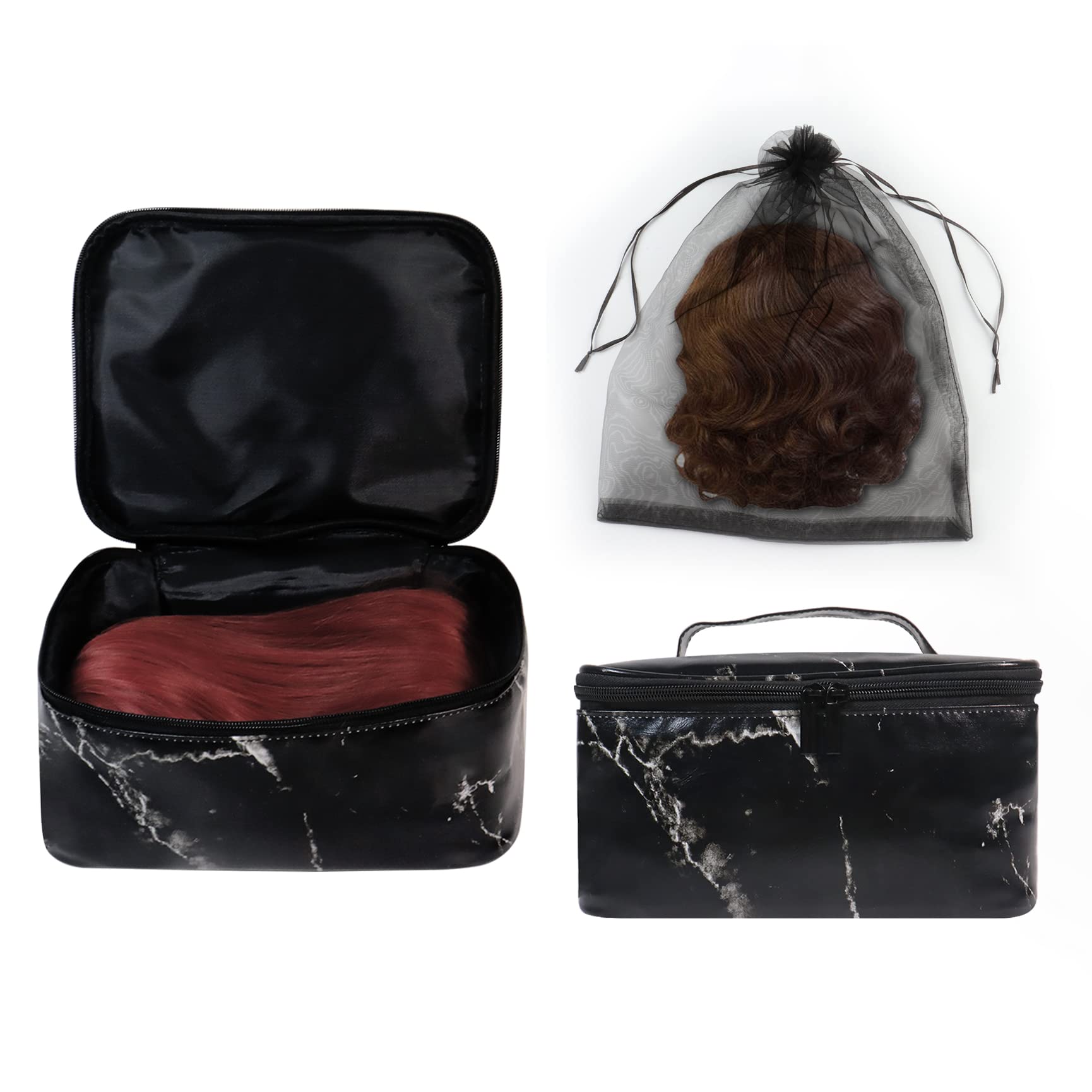 Premium Wig Storage Box - Portable Travel Case for Multiple Wigs & Hair Accessories - Durable Organizer for Men & Women - Perfect for Travel, Home Storage & Salon Use