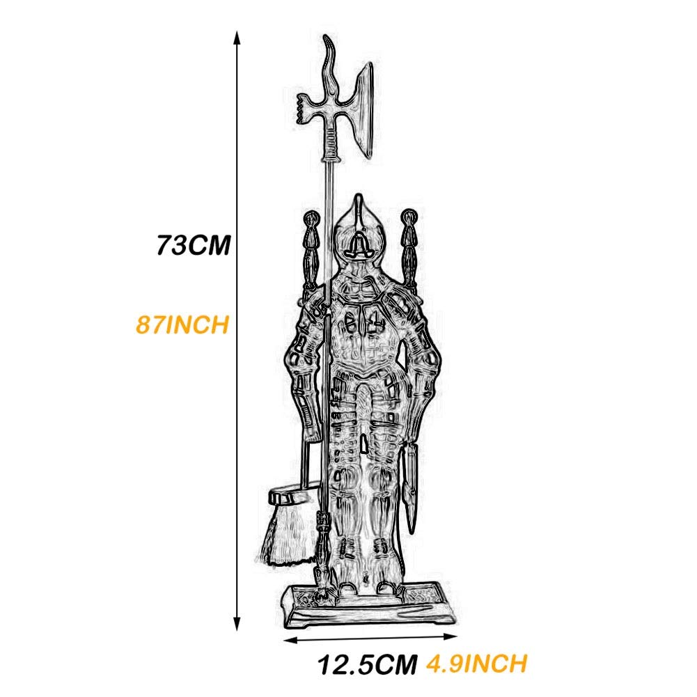 2-Piece Heavy Duty Cast Iron Fireplace Tool Set with Shovel, Poker & Brush - Rustic Fireplace Accessories for Home Heating & Decor - Perfect for Wood Burning Stoves, Fire Pits & Indoor/Outdoor Fireplaces