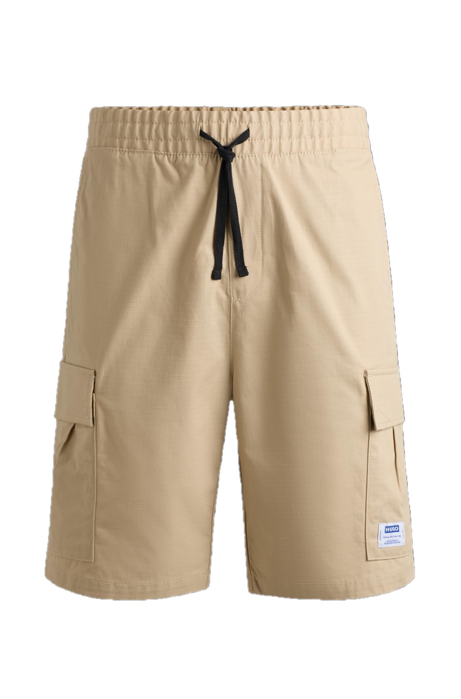 HUGO Men's Relaxed Fit Cargo Shorts - Cotton Casual Summer Shorts with Multiple Pockets for Outdoor, Travel & Everyday Wear