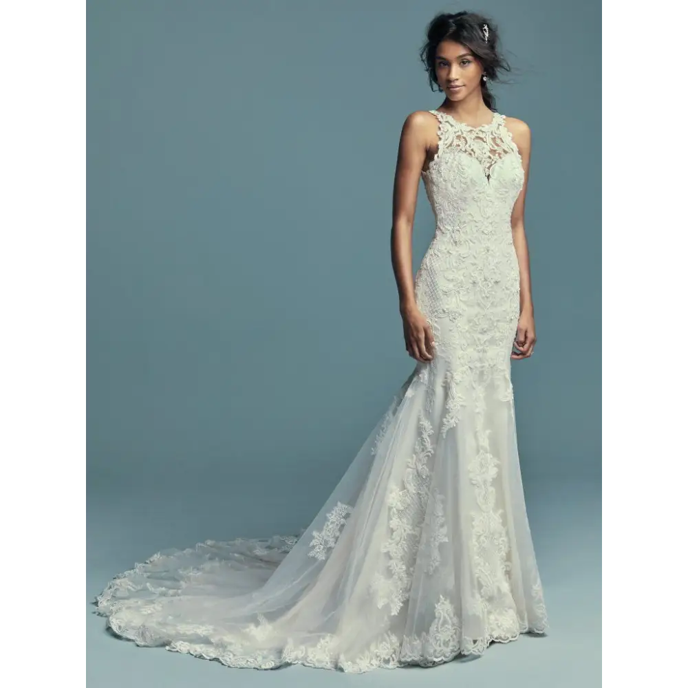 Maggie Sottero Kendall Wedding Dress - Sample Sale | Elegant Lace Bridal Gown for Church, Beach & Outdoor Ceremonies