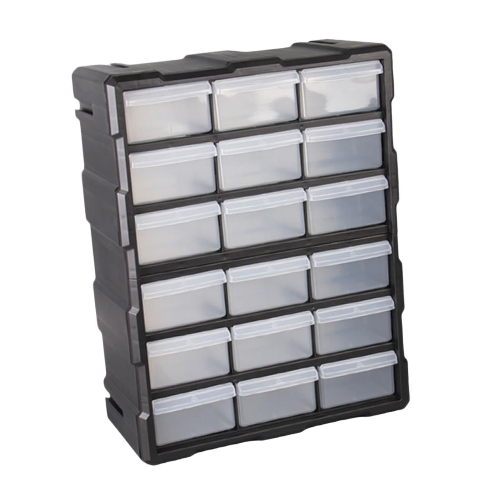 18-Drawer Professional Wall Mount Tool Chest - Multifunctional Craft Cabinet & Bead Storage Organizer for DIY, Jewelry Making, and Workshop Tools - Perfect for Home, Garage, and Office Organization