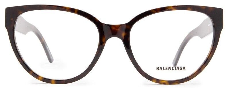 Balenciaga BB0064O 002 Havana Cat Eye Full Rim Women's Eyeglasses - Stylish Designer Optical Frames for Women, Perfect for Work, Reading & Fashion Accessories