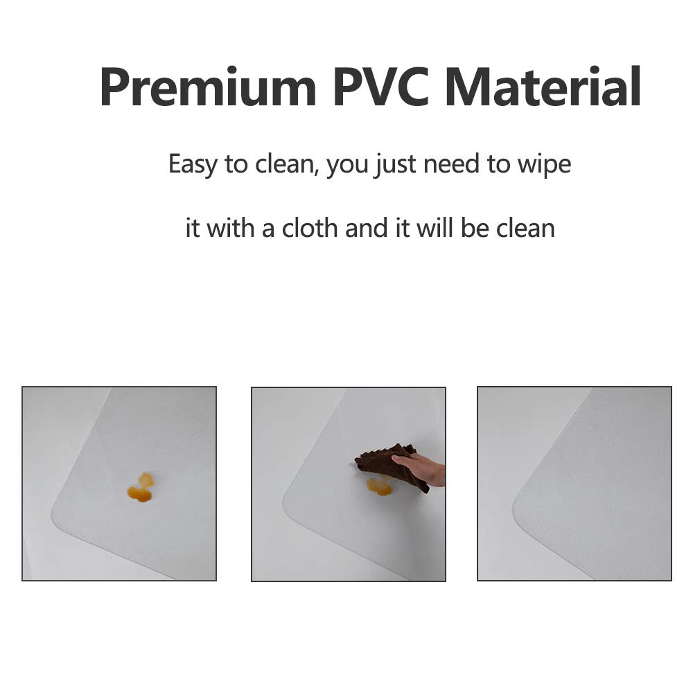 Clear 53”x 45” Hardwood Floor Chair Mat - Non-Slip Office Chair Mat for Computer Desk | Perfect for Home Office & Workspace Protection