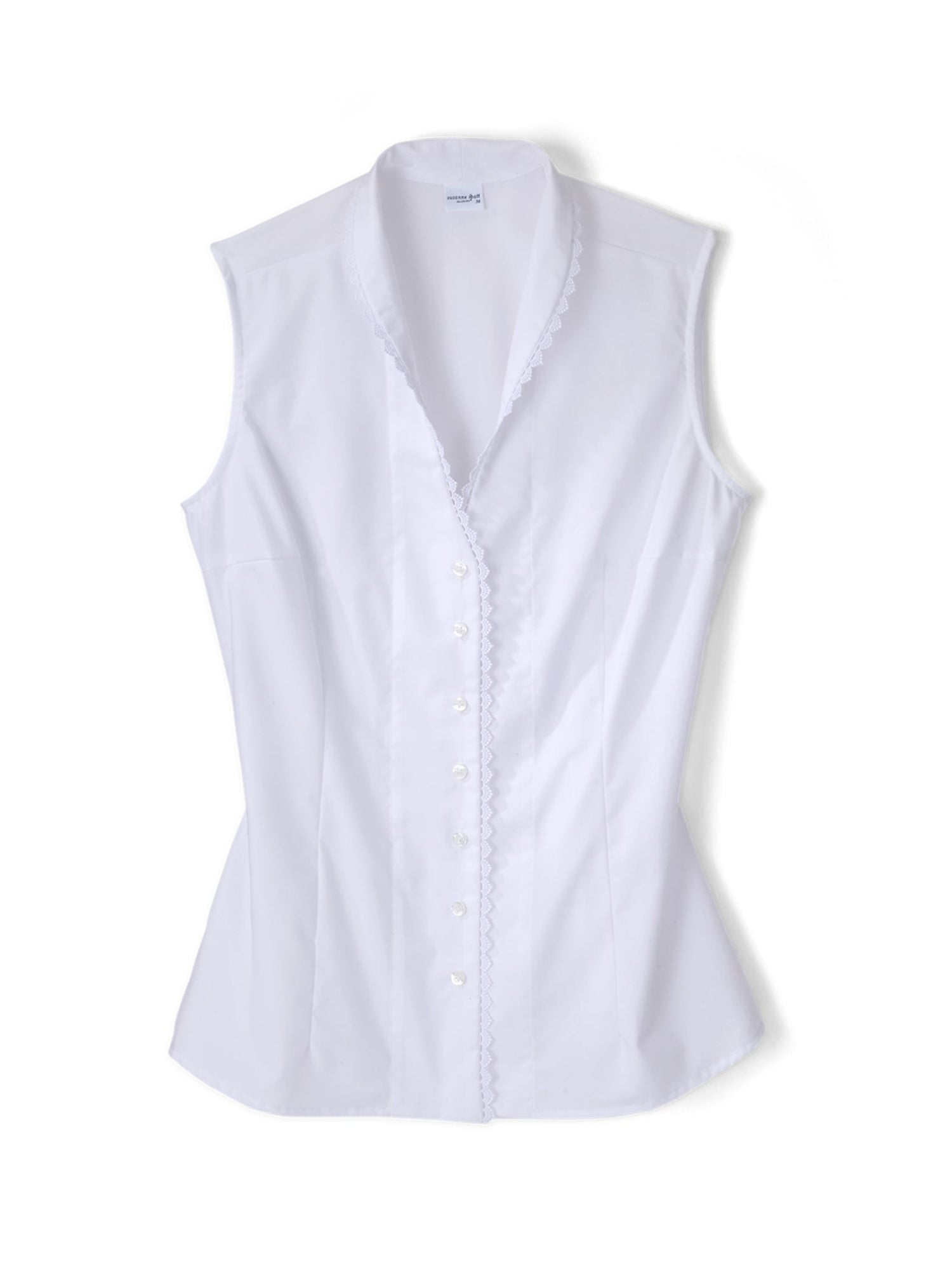 Monika Spitze Sleeveless Blouse for Women - Elegant Lace Trim Summer Top - Perfect for Office, Party & Casual Wear