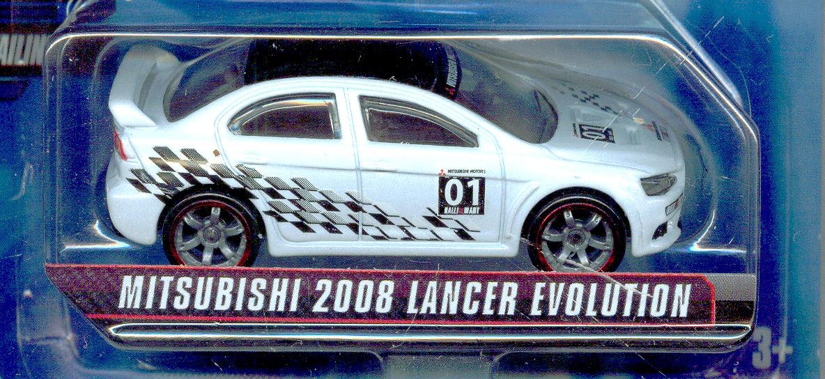 Hot Wheels 1:64 Scale Mitsubishi 2008 Lancer Evolution Speed Machines Diecast Car - White Collectible Toy for Racing Enthusiasts & Kids - Perfect for Display, Play & Car Collections