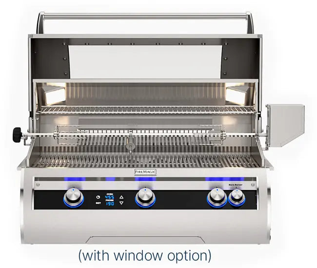 Fire Magic E790i 36-Inch 3-Burner Built-In Gas Grill with Rotisserie Kit & Digital Thermometer - Echelon Diamond Series for Outdoor Kitchen & Backyard BBQ