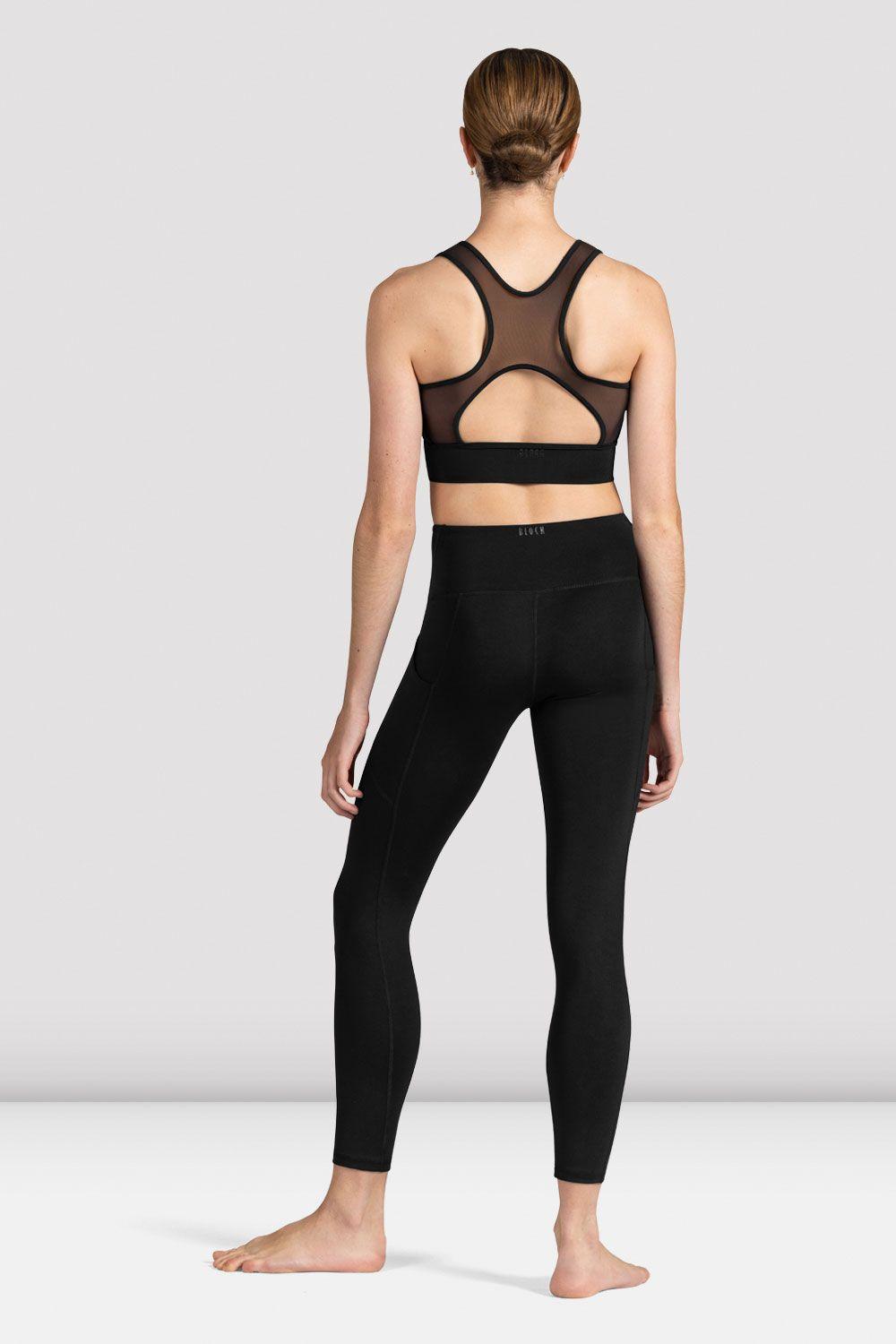 Bloch Women's Kya Zip Front Crop Top - Stylish & Comfortable Dancewear for Ballet, Yoga & Workouts