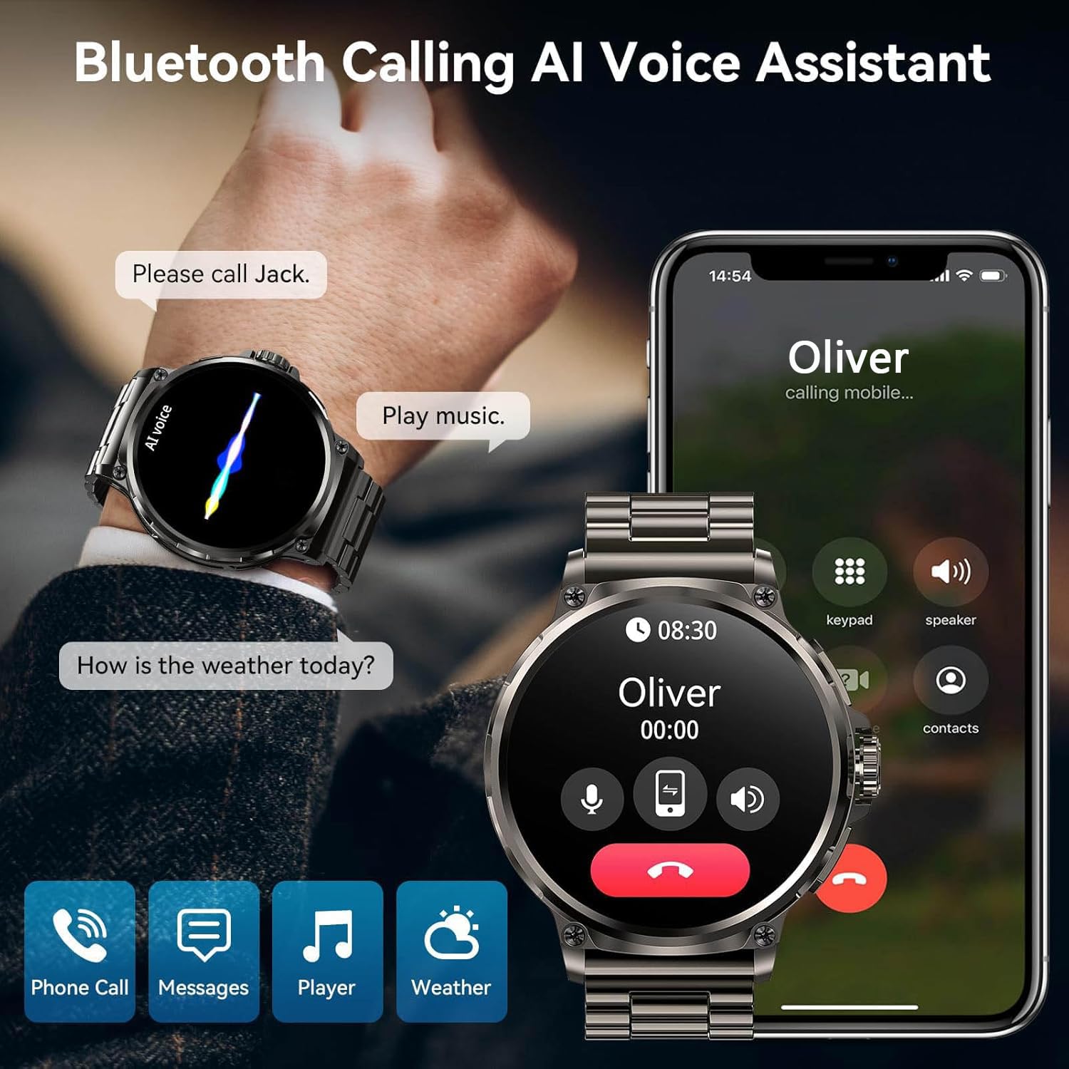 Smart Watch for Women Men - 1.85