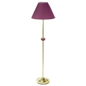 60 Inch Burgundy Ceramic & Brass Floor Lamp - Elegant Living Room Lighting for Home Decor, Bedroom or Office