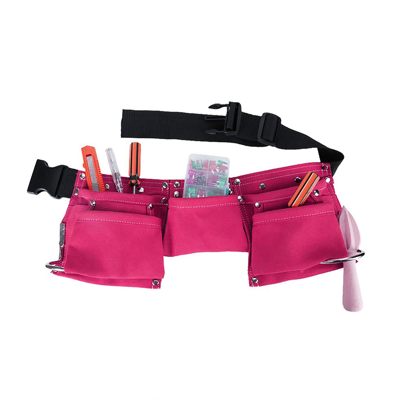 Greatstar Kids Tool Belt - Adjustable Construction Tool Belt for Children, Pink Child's Tool Apron with Candy Pouch | Perfect for Dress Up, Role Play, Halloween Costumes & DIY Projects
