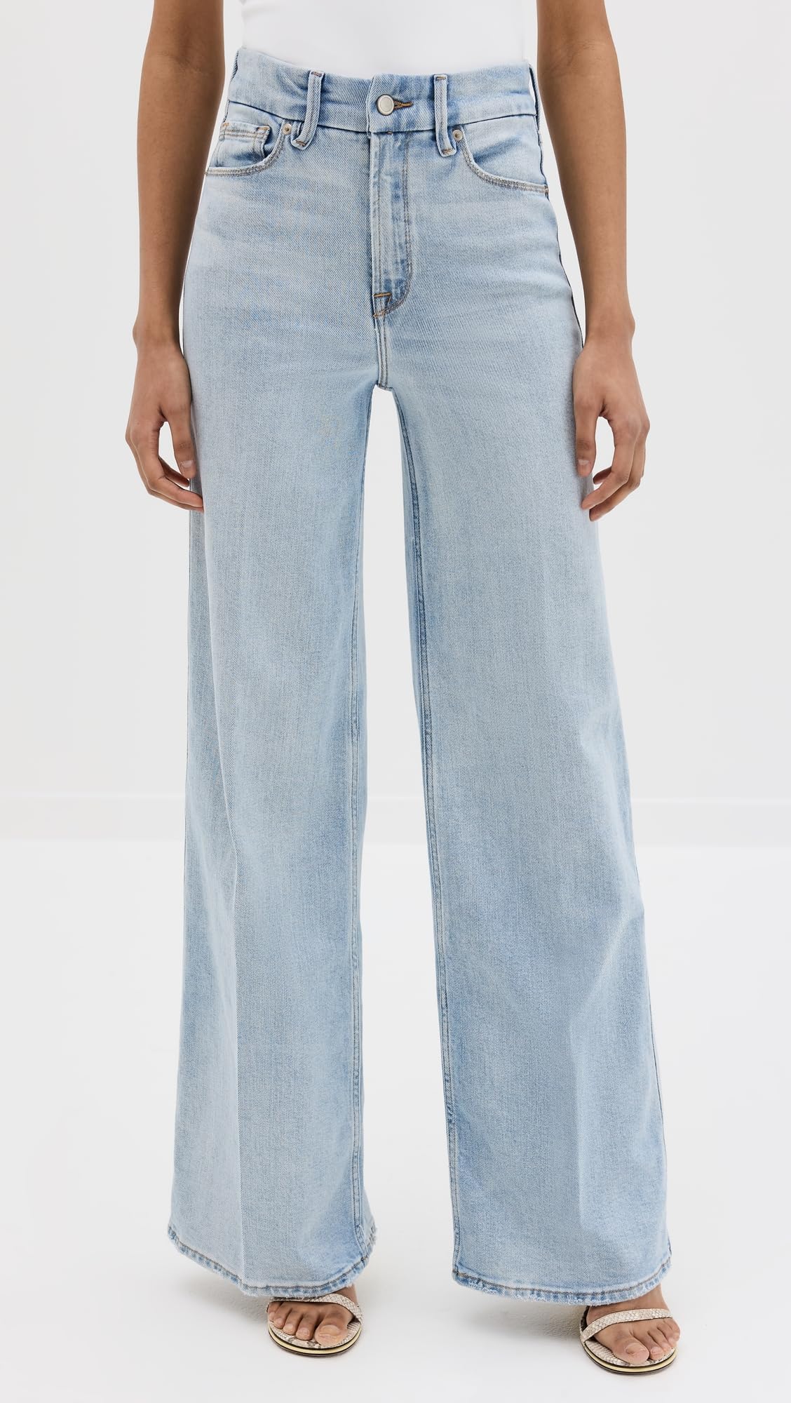 Good American Women's Good Skate Jeans - High Waist Stretch Denim for Comfort & Style | Perfect for Skateboarding, Casual Wear & Everyday Fashion
