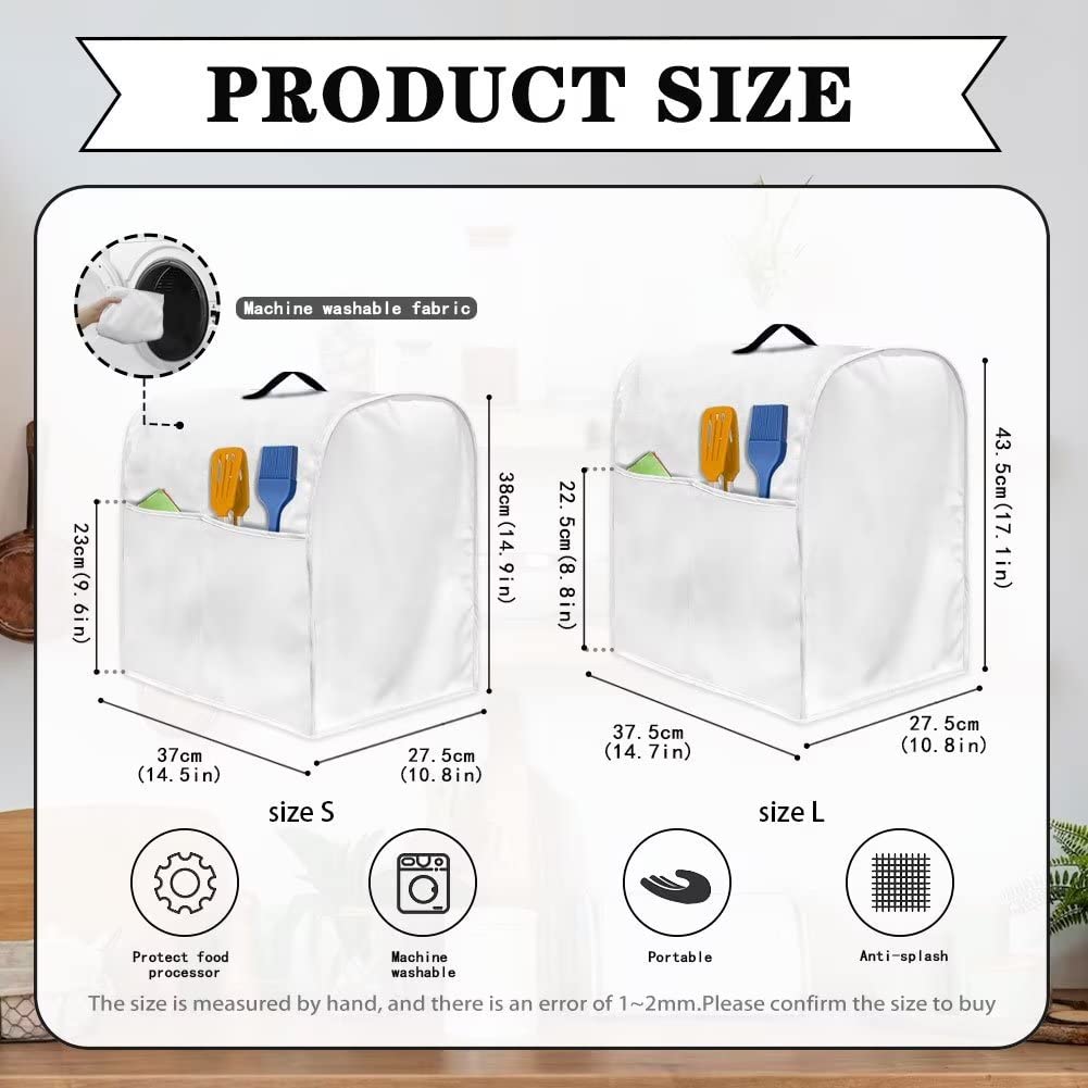 Santa Claus Christmas Stand Mixer Cover with Pockets - Stain Resistant Snowflake Design - Fits Pioneer Woman Mixers (Small Size) - Perfect for Holiday Baking & Kitchen Decor