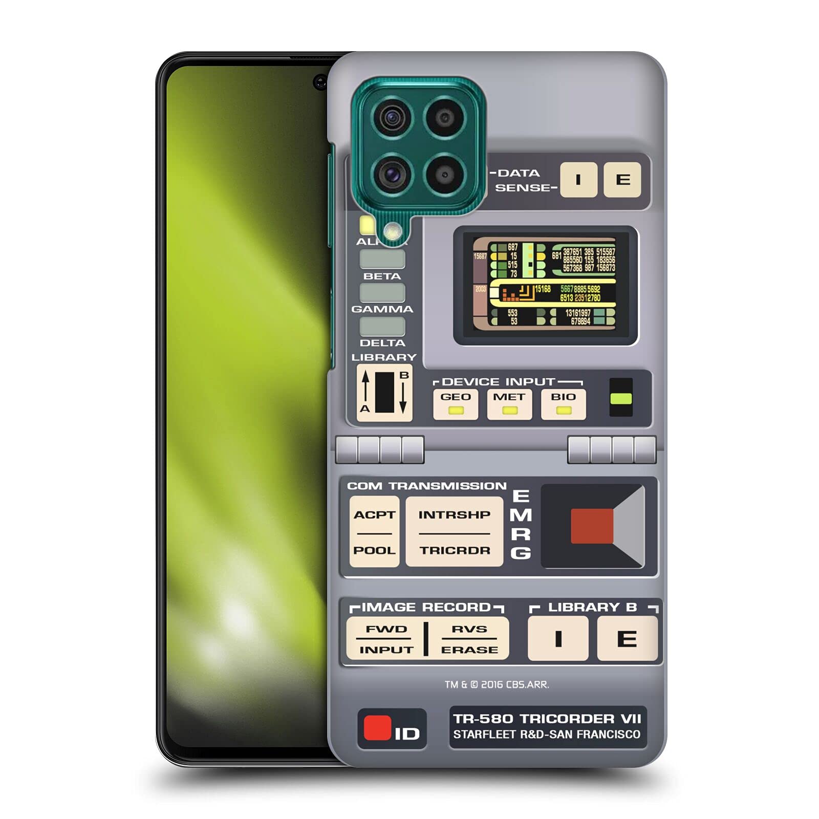 Star Trek Tricorder TNG Hard Back Case for Samsung Galaxy M62 (2021) - Officially Licensed by Head Case Designs - Perfect for Sci-Fi Fans and Galaxy M62 Protection