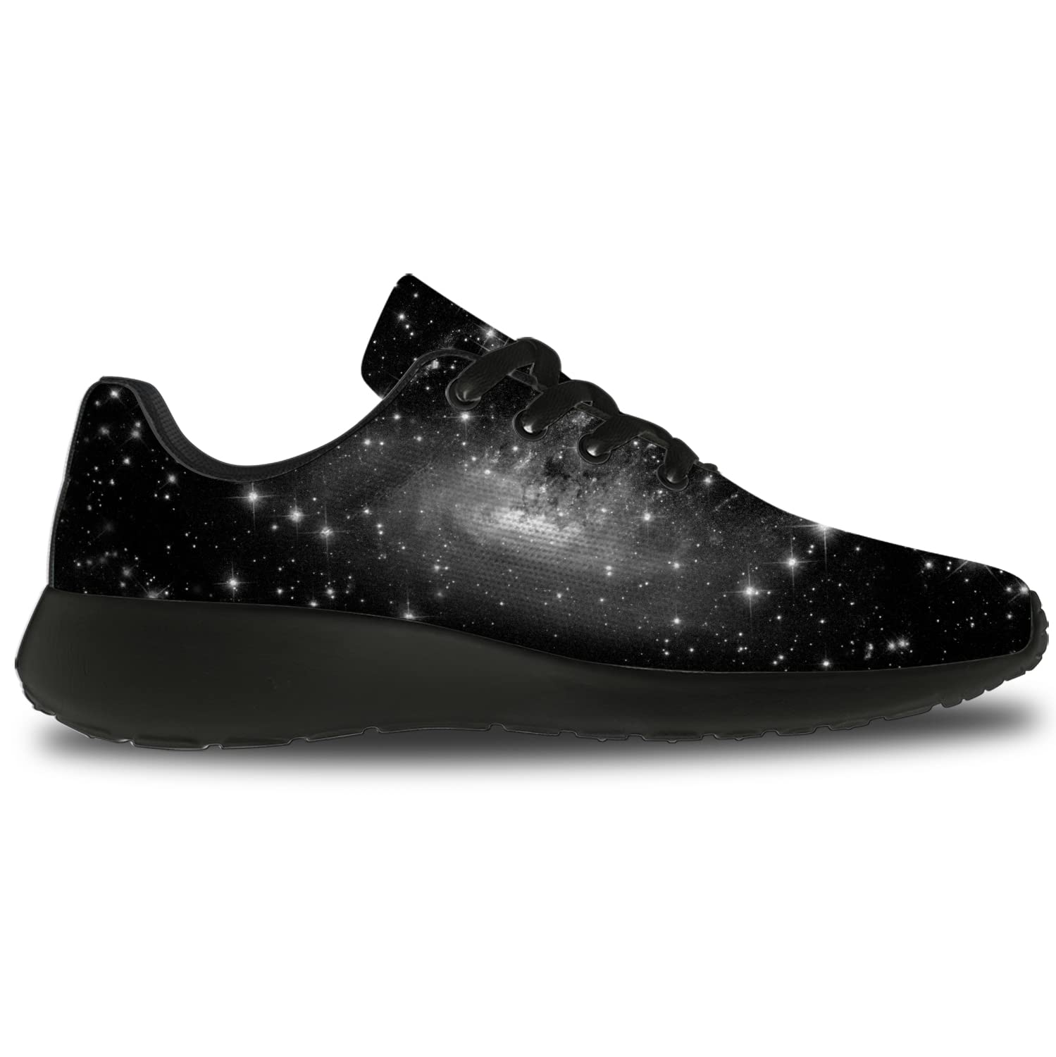 Galaxy Running Shoes for Women & Men - Space Cosmic Sneakers for Walking, Tennis, Jogging - Black Universe Design - Gifts for Boys & Girls - Size 4 Men/6 Women - Perfect for Gym, Workouts & Casual Wear