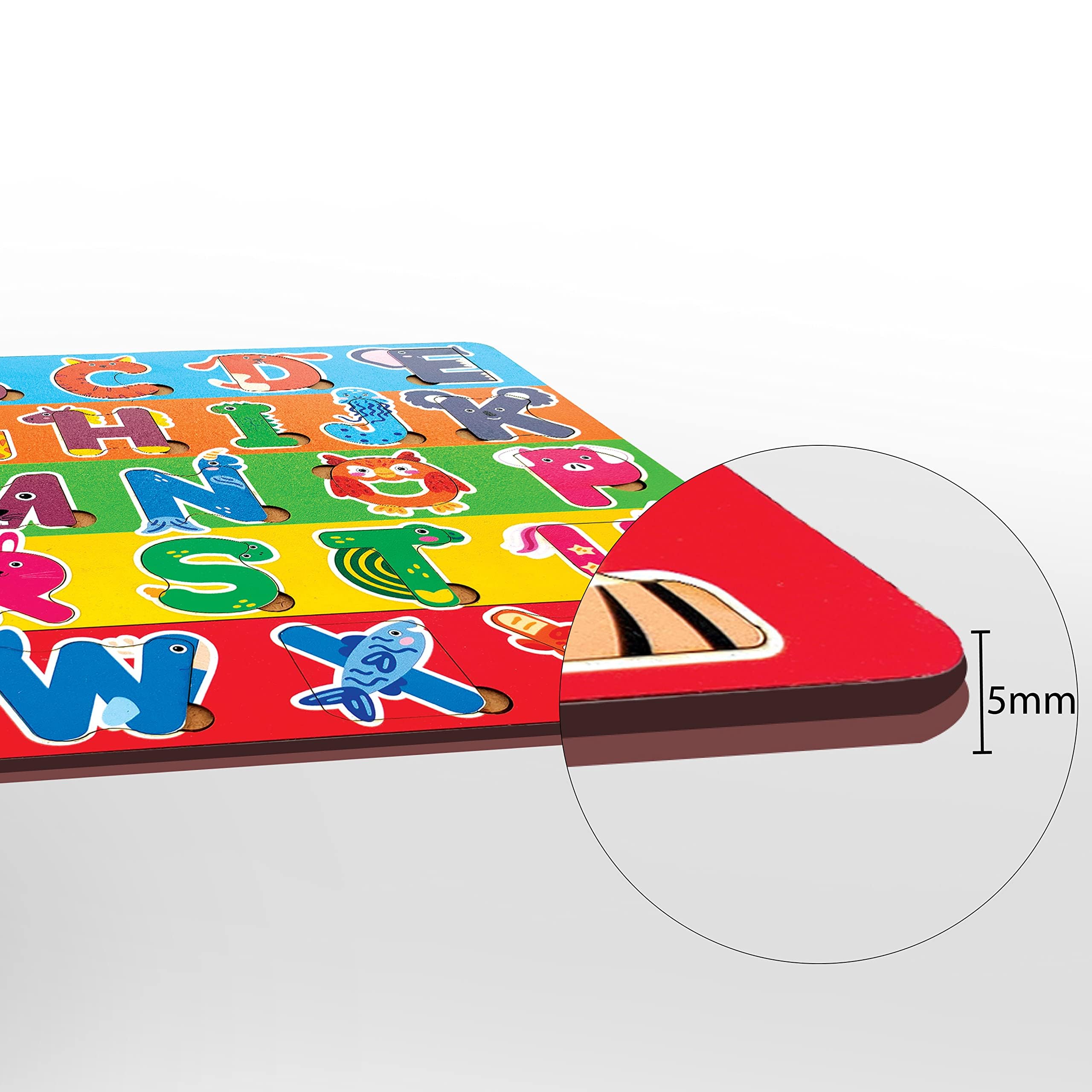 JOYWOW Wooden Alphabet & Numbers Puzzle - Montessori Learning Toy for Toddlers Ages 2-4 | Educational ABC 123 Game | Perfect Gift for Preschool Boys & Girls | Use for Homeschooling, Classroom Activities & Early Childhood Development