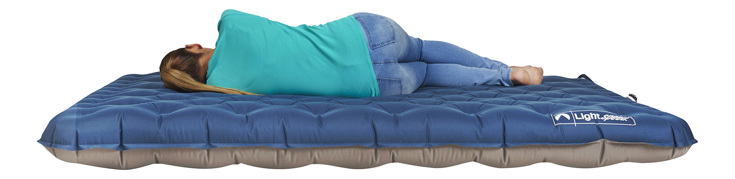 Lightspeed Outdoors Deluxe 2 Person PVC-Free Air Mattress - Perfect for Camping, Guest Beds & Indoor/Outdoor Use