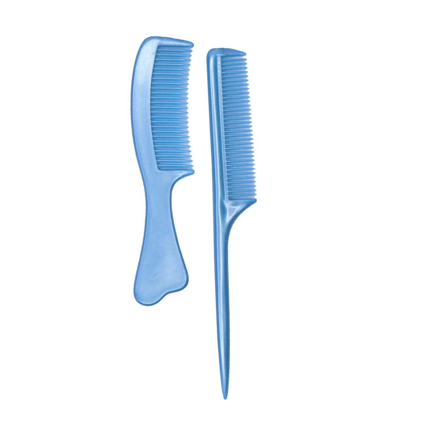 Baal Hair Comb and Hand Mirror Set for Women & Girls - Detangling Styling Comb with Mirror for Daily Hair Care (Blue) - Perfect for Home, Travel, and Salon Use
