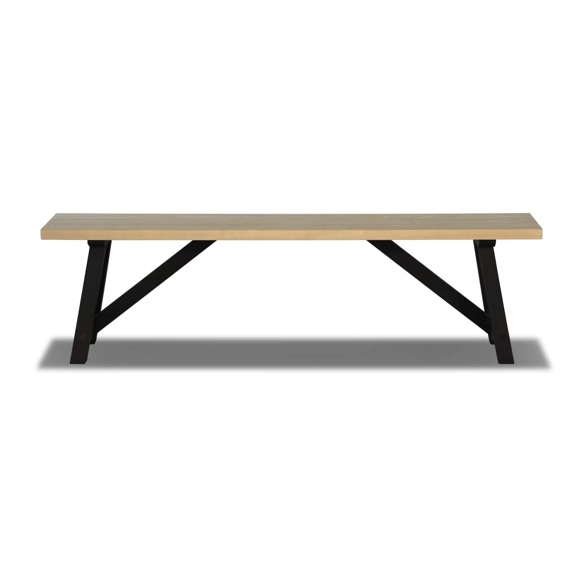 Solid Wood Bench - Cascais Style Handcrafted Wooden Bench for Patio, Garden, or Entryway - Durable & Weather-Resistant Outdoor Seating