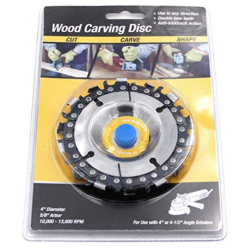 14-Tooth 4-Inch Angle Grinder Chain Plate for Woodworking - Wide Tooth Wood Cutting Disc, Serrated Slotted Piece for DIY Projects & Carpentry - Perfect for Chainsaw Milling, Log Cutting & Woodcrafting