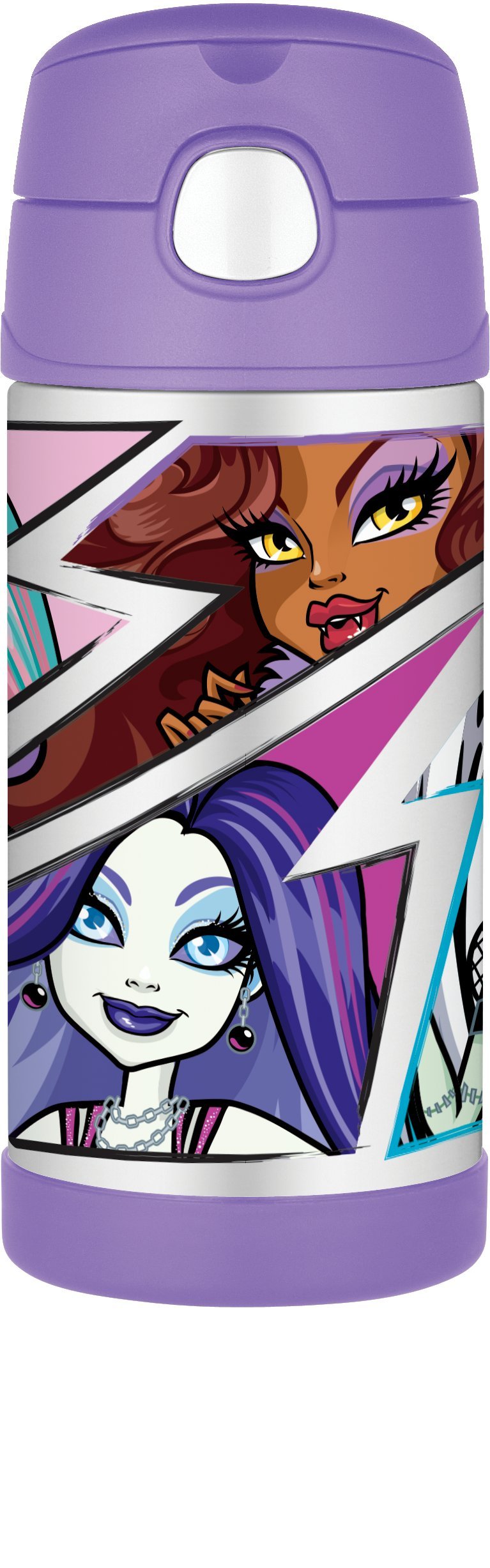 Monster High Thermos FUNtainer Insulated Water Bottle for Kids - Leak Proof, BPA Free, Keeps Drinks Cold for 24 Hours - Perfect for School, Sports & Outdoor Activities