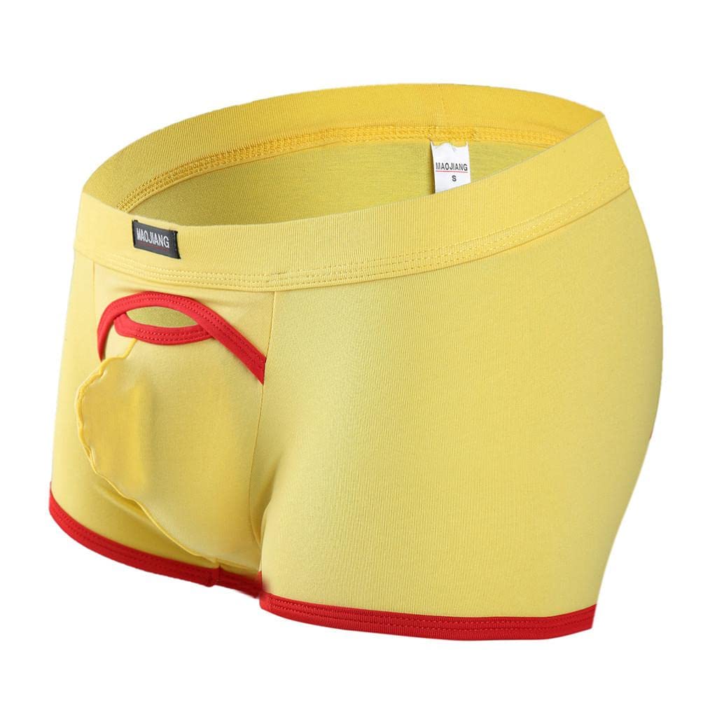NOLDARES Open Front Men's Boxer Briefs - Stretch Lingerie Underwear for Sensual Wear