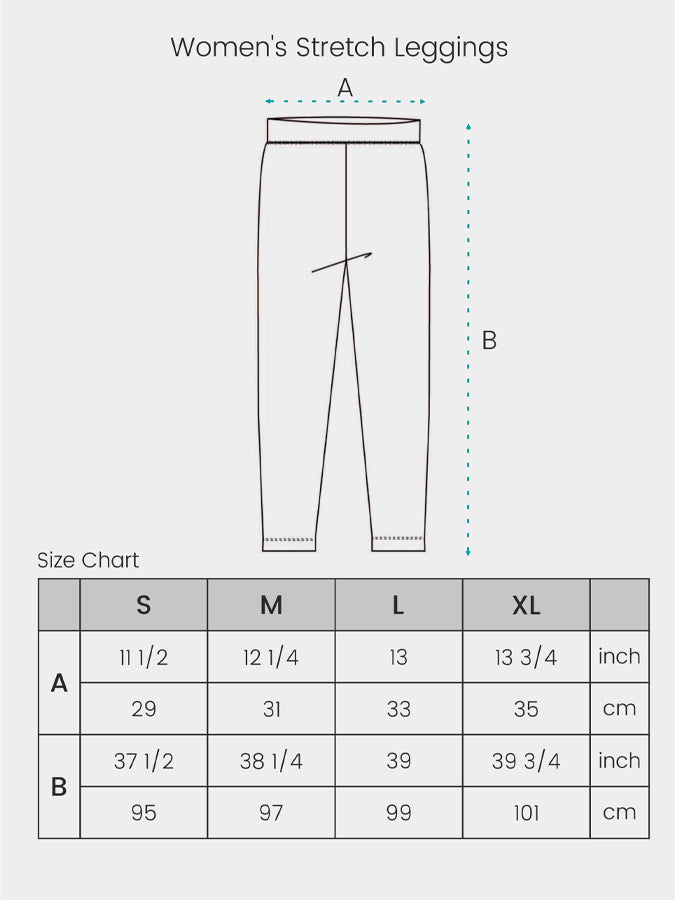 Organic Cotton Stretch Yoga Leggings for Women - High Waist Thick Workout Pants - Perfect for Yoga, Pilates, Gym & Lounge Wear