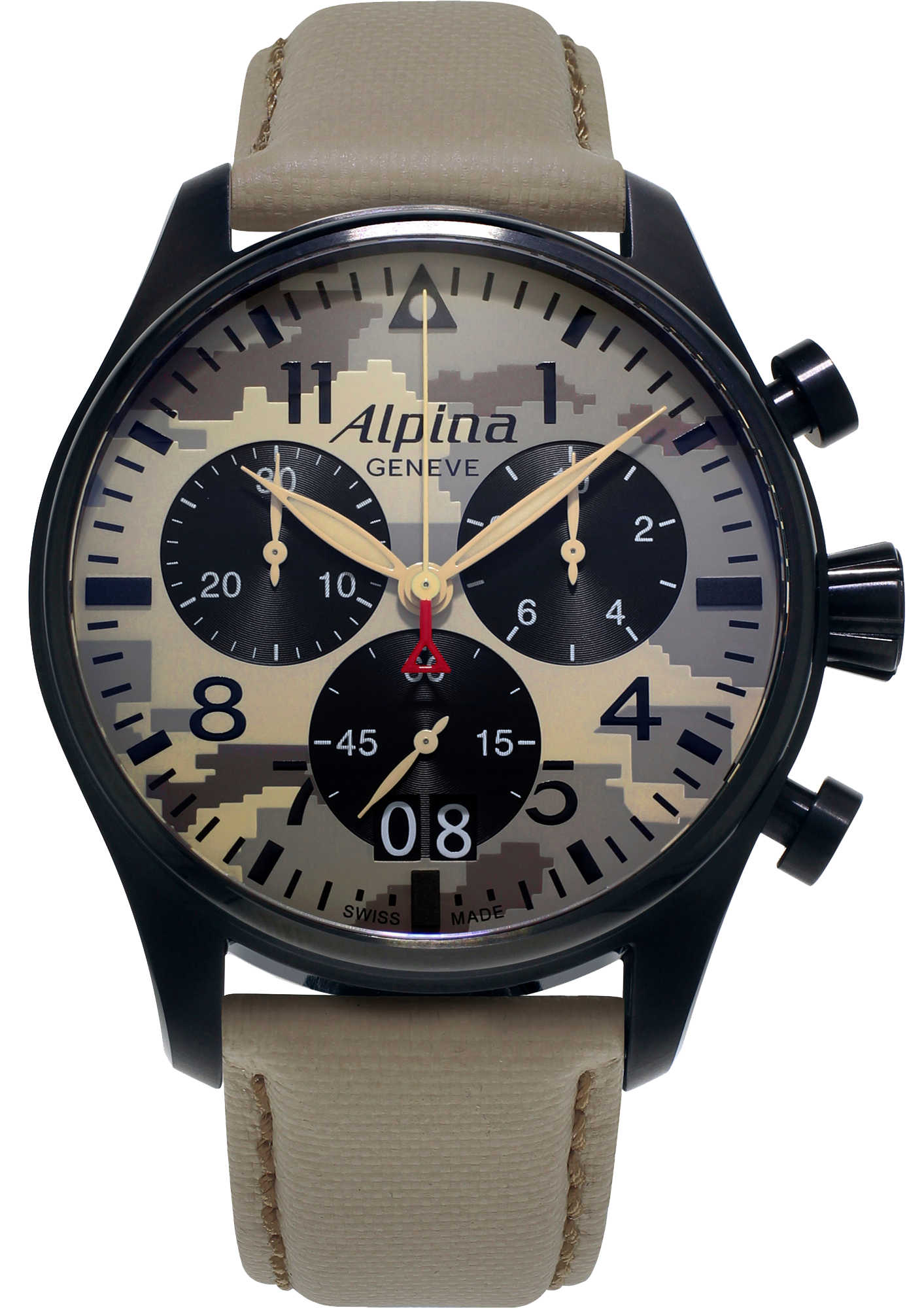 Alpina Startimer Pilot Big Date Men's Automatic Watch AL-372MLY4FBS6 - Swiss Made Chronograph with Date Display - Perfect for Aviation Enthusiasts & Professional Pilots