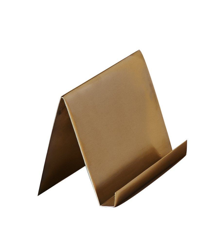 BEHR & CO Premium Brass Business Card Holder - Elegant Metal Card Case for Professional Networking, Office & Corporate Gifts (Gold) | Perfect for Executives, Entrepreneurs & Business Meetings