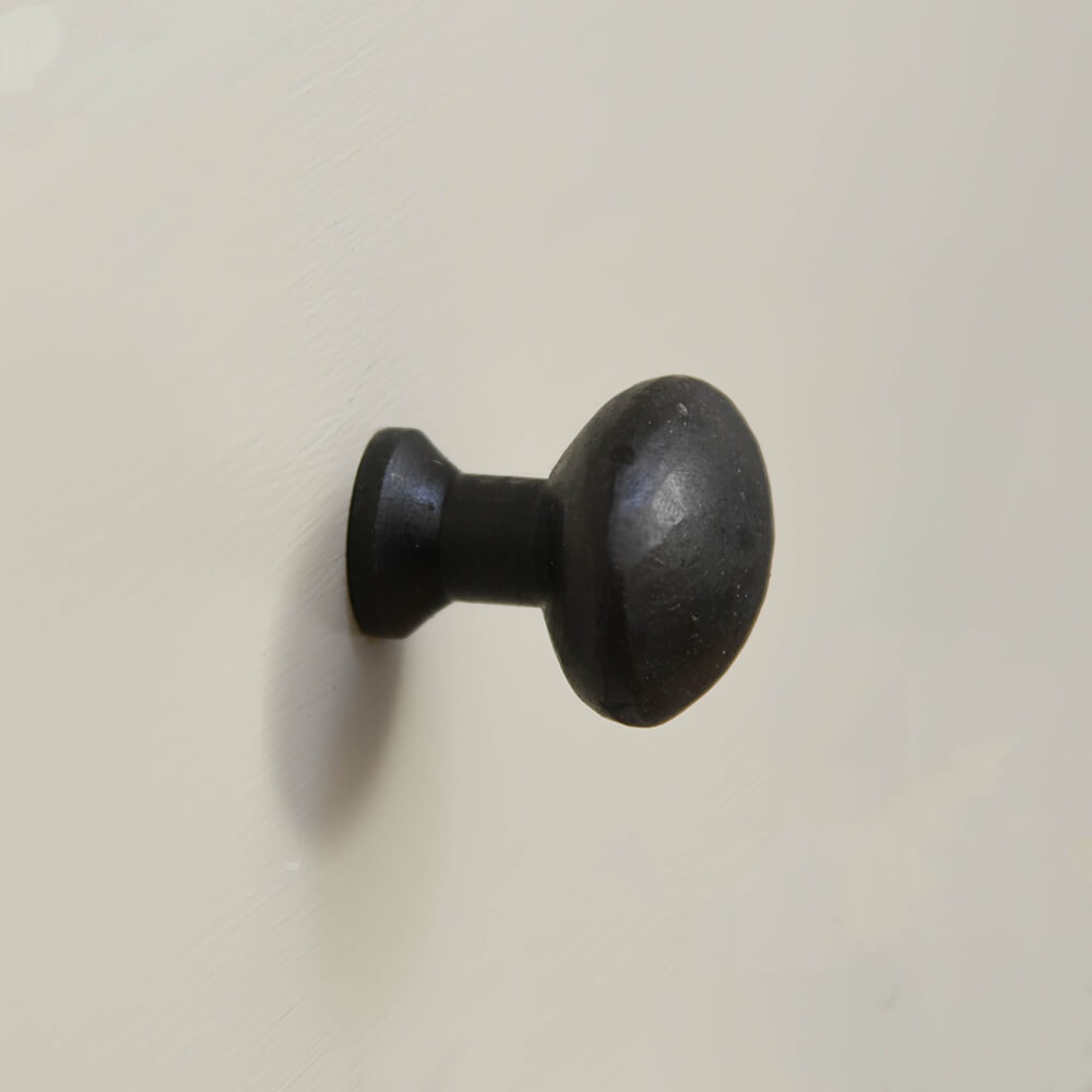 Forged Black Beeswax Oval Cabinet Knob - Premium Handmade Hardware for Kitchen Cabinets, Dressers & Furniture - Perfect for Home Renovation & DIY Projects
