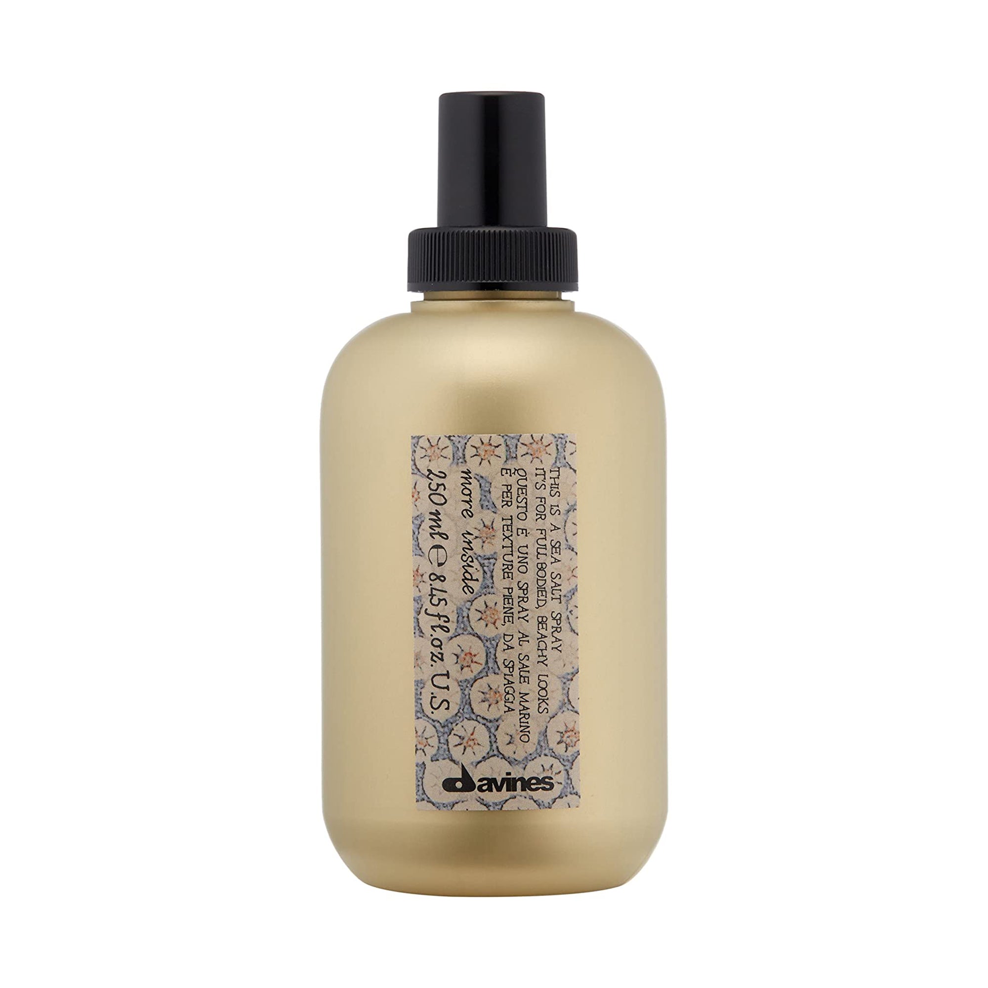 Davines Natural Sea Salt Spray for Textured Beach Waves - Volumizing & Styling Hair Spray for Men & Women - Perfect for Beach Days, Travel & Everyday Effortless Style