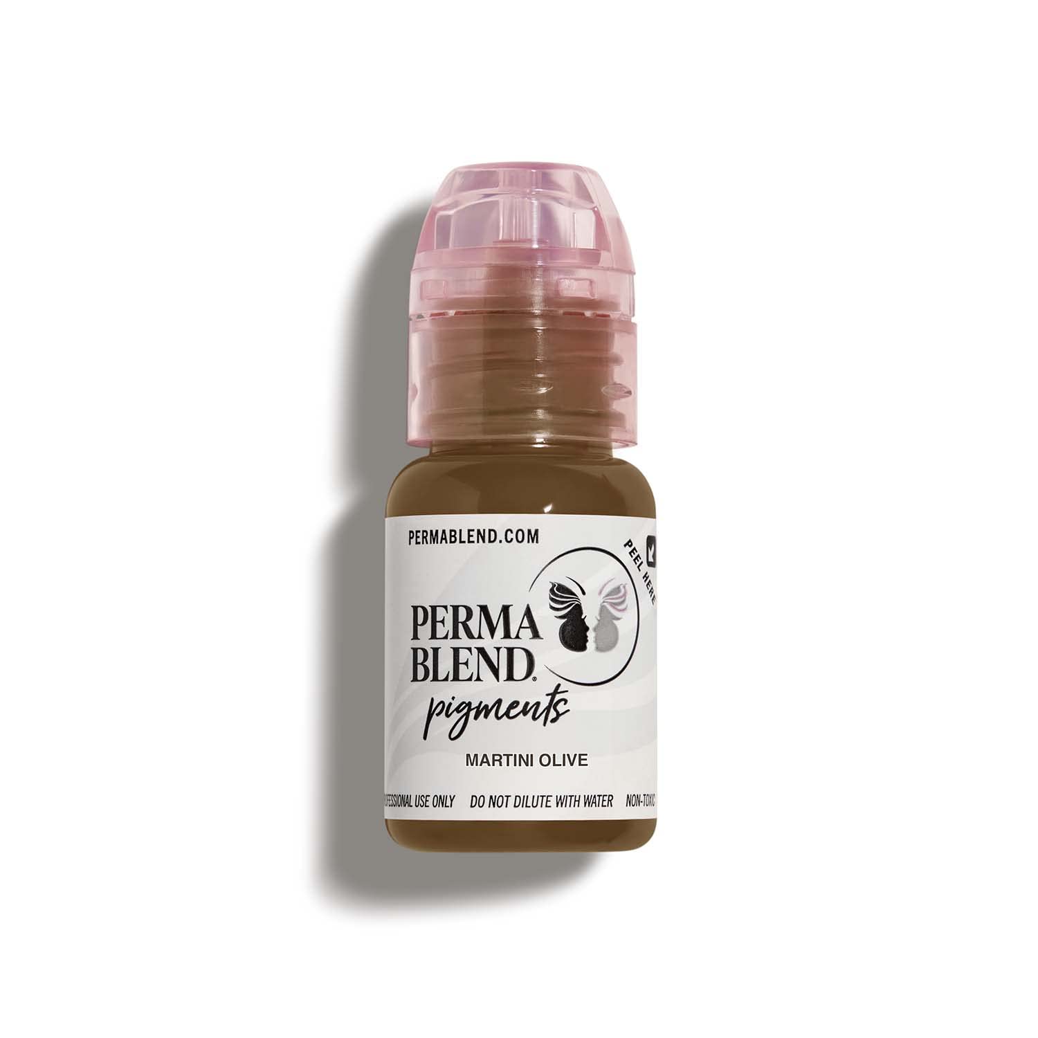 Perma Blend Martini Olive Microblading & Permanent Eyeliner Tattoo Ink - Professional Vegan Brown Tattoo Makeup (0.5 oz) - Perfect for Eyebrow Microblading, Eyeliner Tattoos & Permanent Cosmetic Procedures