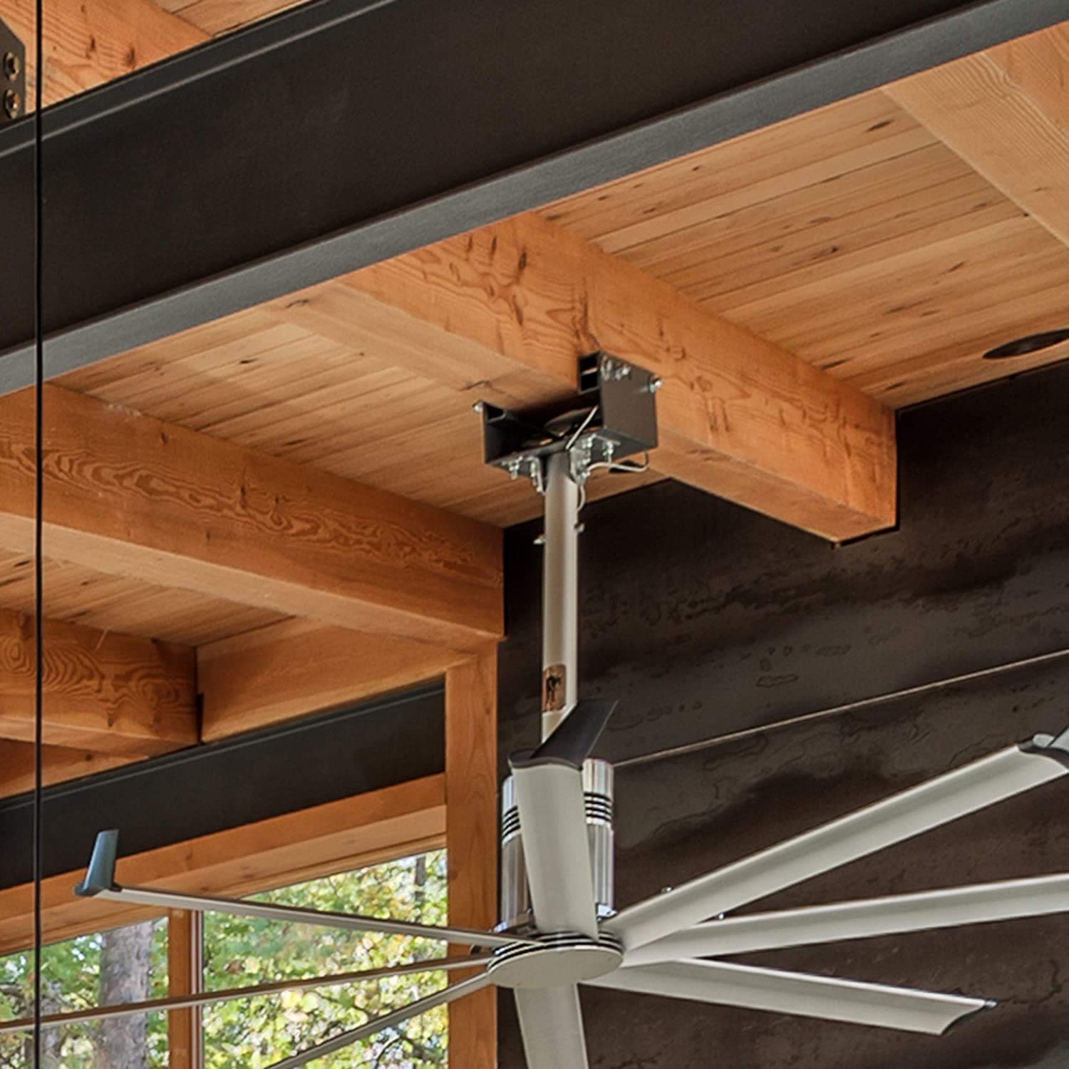 Big Ass Fans Solid Beam L Bracket Escutcheon Combo Mounting Kit for Commercial Ceiling Fans (Essence & e-Series) - Heavy Duty Indoor/Outdoor Installation with Instructions - Perfect for Warehouses, Gyms & Large Spaces
