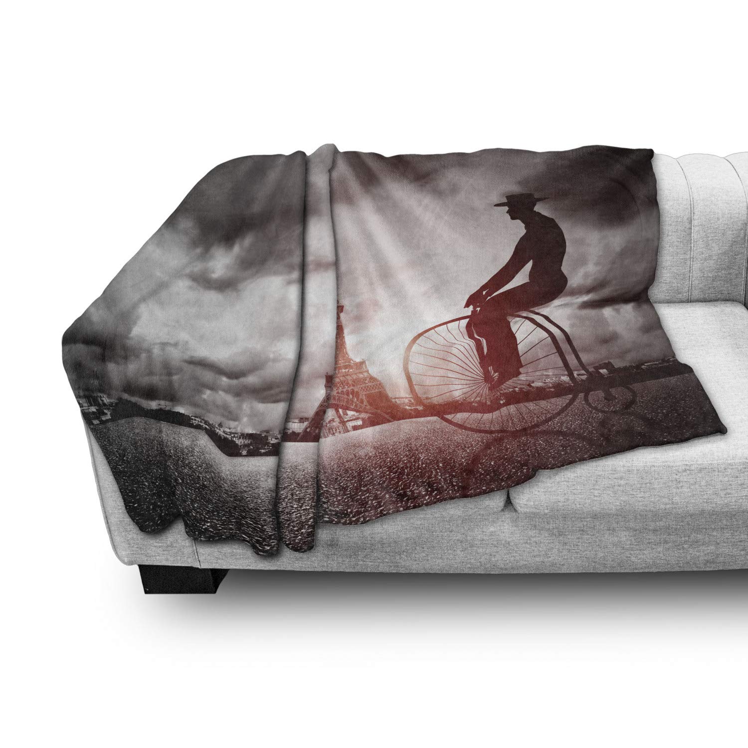 Ambesonne Paris Fleece Throw Blanket 60