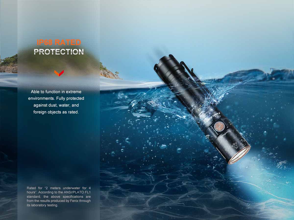 Fenix E28R V2.0 Rechargeable Flashlight - 1200 Lumens, USB-C Charging, Compact EDC Light for Camping, Hiking & Emergency Use