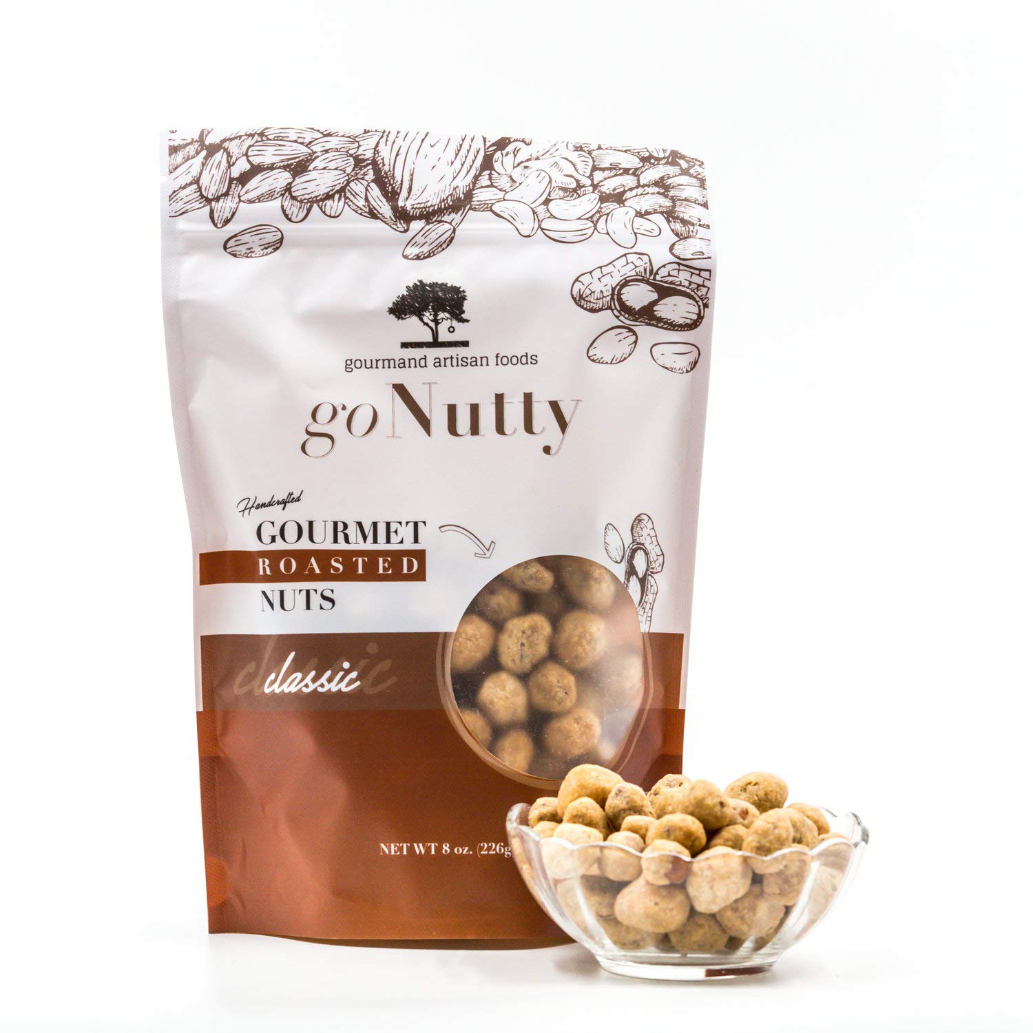 Premium Handcrafted Roasted Peanuts - Classic Flavor (Pack of 2) | Healthy Snack for Office, Travel & Movie Nights | Non-GMO & Gluten-Free