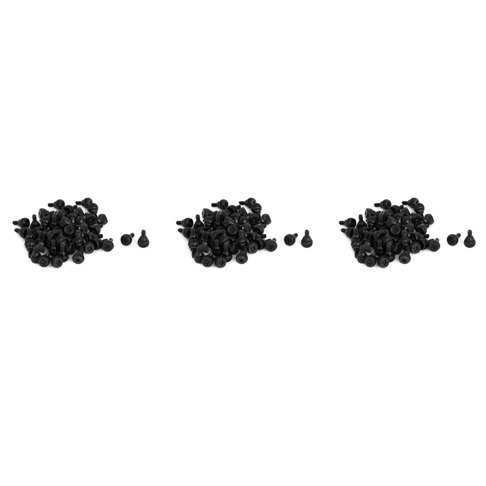 Fischer M3.5 Thumb Screws 150pcs - Black PC Case Screws for Computer Builds