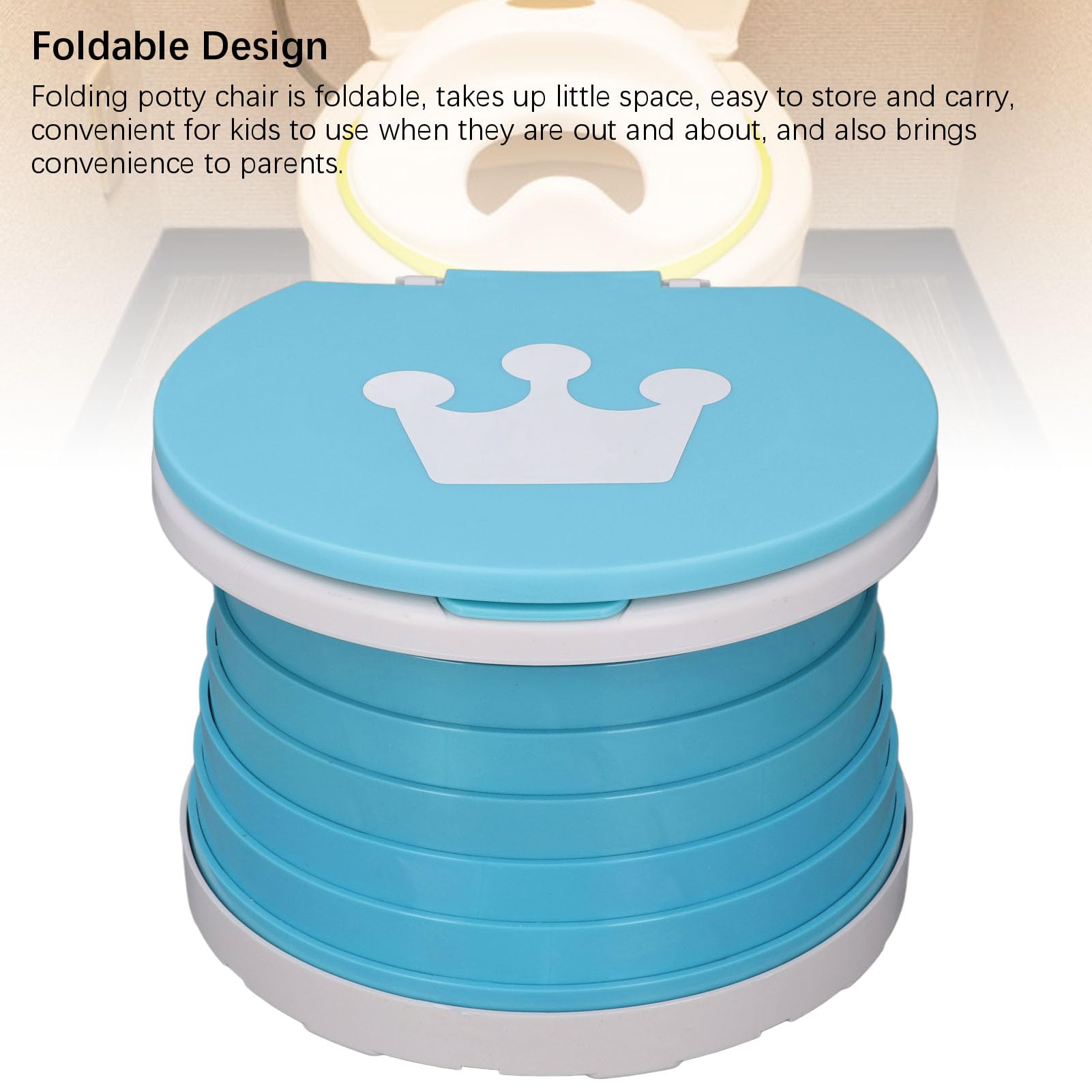 Foldable Training Toilet for Toddlers - ABS Portable Potty Chair | Travel, Camping & Emergency Use | Indoor & Outdoor Baby Toilet for Home, Car & Camping Trips
