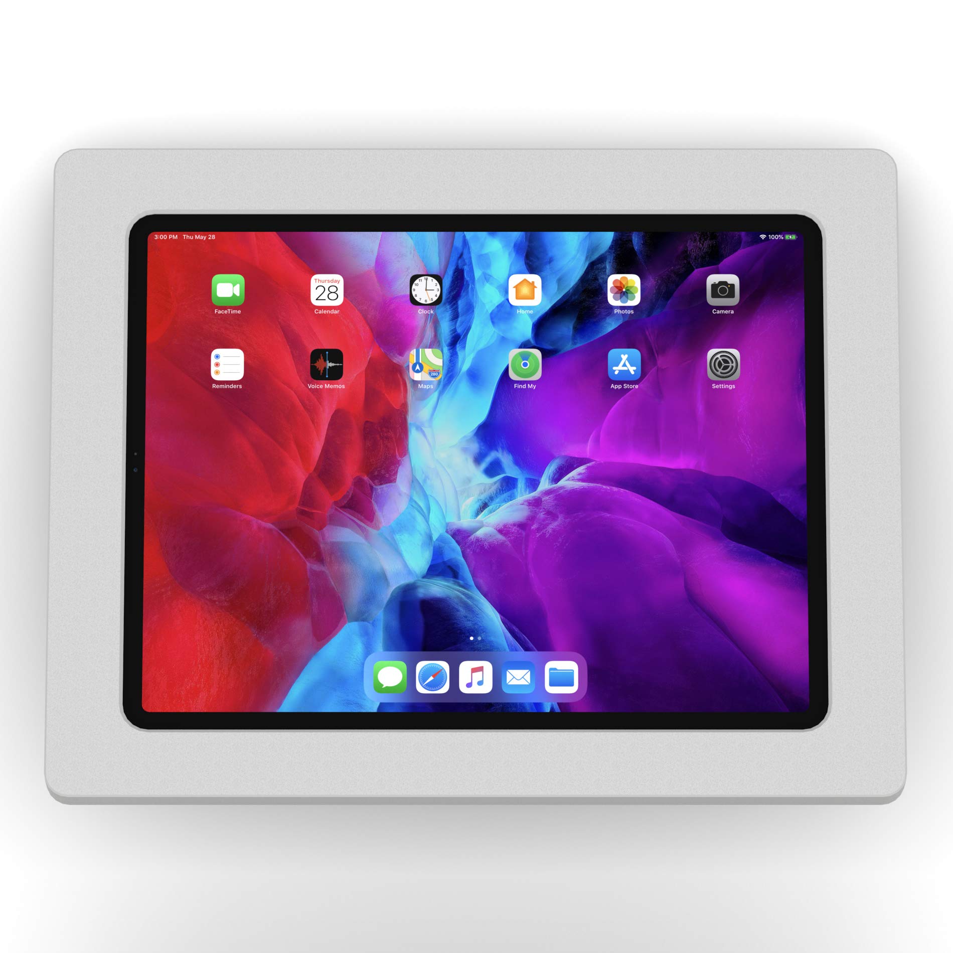 VidaMount Light Grey iPad Wall Mount with 15° Fixed Tilt & Exposed Rear Camera - Compatible with iPad Air 13