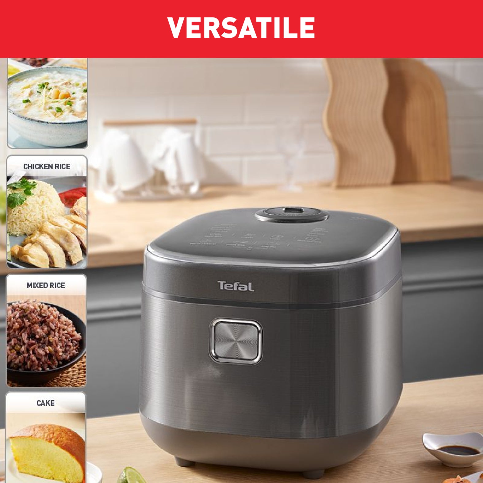 Tefal RK818 Induction Rice Cooker & Slow Cooker - 10-in-1 Multi-Cooker with Smart Sensor Technology for Perfect Rice, Stews, Soups - Ideal for Home Cooking, Meal Prep & Healthy Eating