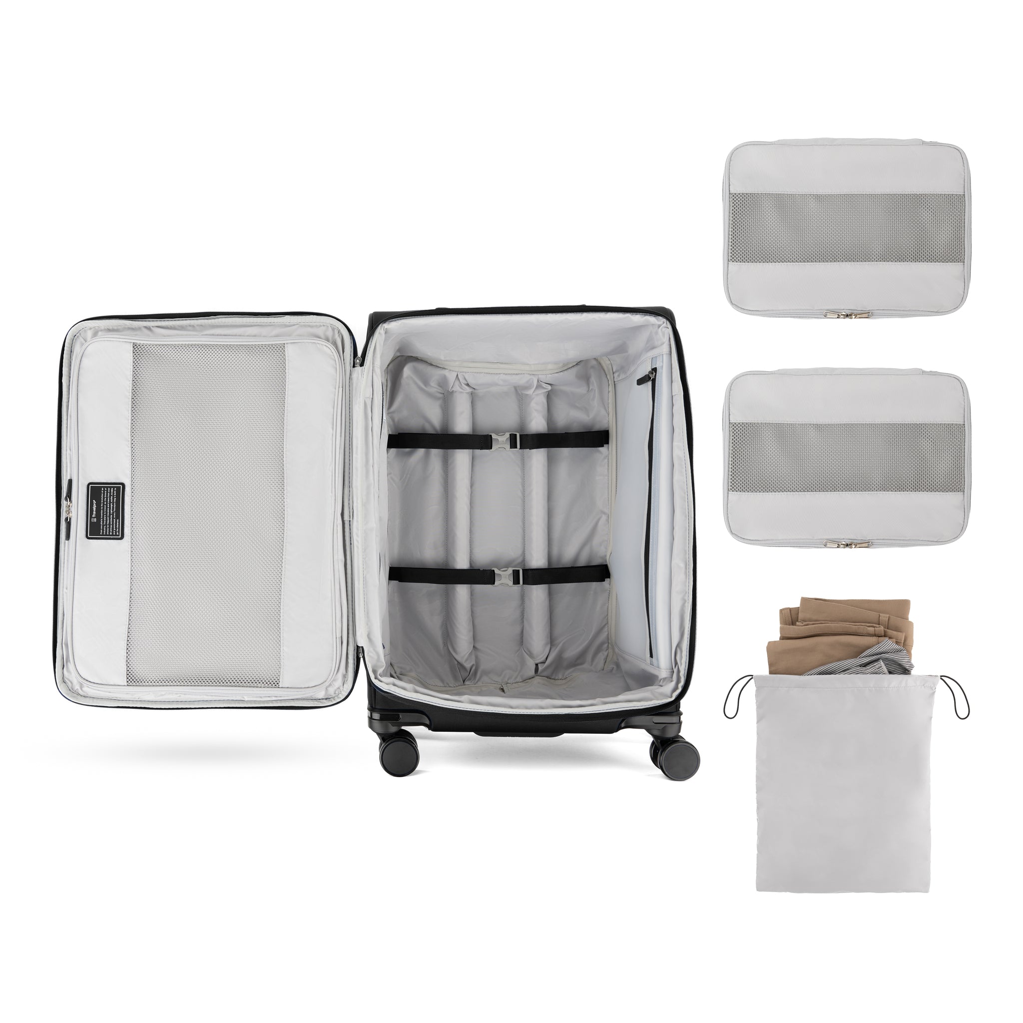 Travelpro VersaPack+ Medium Expandable Spinner Luggage - Perfect for Business Trips & International Travel | Carry-On Check in Suitcase with 360° Wheels